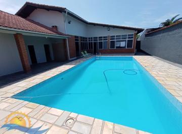 Casa · 311m² · 5 Quartos · Casa no Jardim Itapel de Itanhaém à venda ou locação com 5 dormitórios, piscina e terreno de 696m²