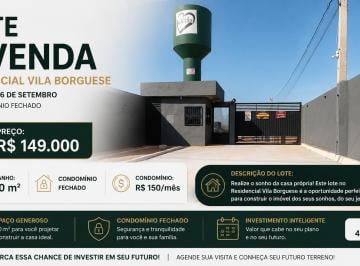 Terreno , Vicente Pires · Lote 400m² Residencial Vila Borguese 26 de Setembro Condomínio Fechado Oportunidade