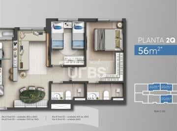 Apartamento · 57m² · 2 Quartos · 1 Vaga · Level Home Resort - Apartamento 2 quartos, sendo 1 suíte