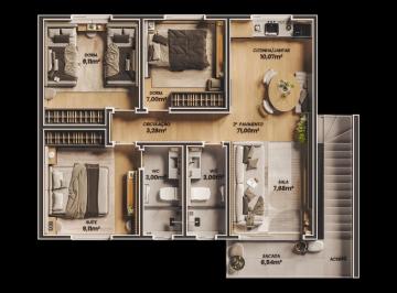 Casa · 142m² · 3 Quartos · 2 Vagas · casa 3 dormitorios com suite
