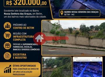 Terreno · 10m² · 1 Quarto · 1 Vaga · VENDO LOTE BAIRRO NOSSA SENHORA DAS GRAÇAS BETIM - ACEITA FINANCIAMENTO