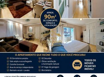 Apartamento · 90m² · 3 Quartos · 1 Vaga · APARTAMENTO MOBILIADO A VENDA NO CENTRO DE ITAJAÍ-SC
