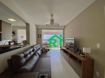 3bc5fe862a61e21a508ae5d0c988bb04c595f34d · Apartamento à beira mar com 2 Quartos (1 suíte), 2 vagas, lazer, Jardim Astúrias, Guarujá