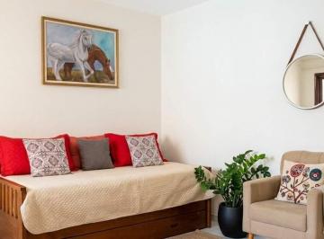 Apartamento · 44m² · 1 Quarto · 1 Vaga · Apartamento mobiliado 1 suíte no Bairro Aviação (Praia Grande) | 1 vaga