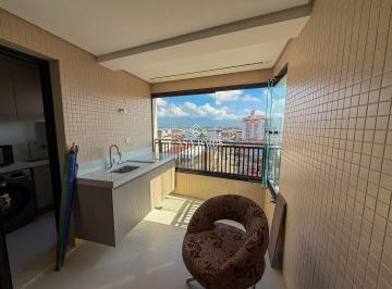 Apartamento · 74m² · 2 Quartos · 1 Vaga · Apartamento à venda 2 dorms (1 suíte) na Aviação – Praia Grande/SP, 74m² com varanda gourmet e lazer