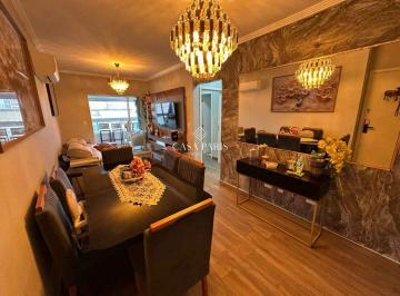 Apartamento · 77m² · 2 Quartos · 2 Vagas · Apartamento 2 dorms (1 suíte) no Aviação, Praia Grande/SP — Varanda Gourmet, Mobiliado e 2 vagas