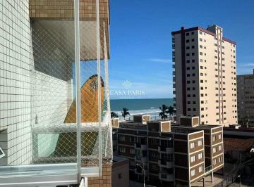 Apartamento · 92m² · 2 Quartos · 1 Vaga · Apartamento VISTA MAR com 2 dormitórios à venda, 92 m² por R$ 610.000 - Caiçara - Praia Grande/SP