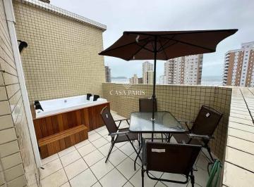 Apartamento · 152m² · 3 Quartos · 2 Vagas · Cobertura à venda no Bairro Aviação (Praia Grande) com 3 dormitórios, 2 suítes e varanda gourmet