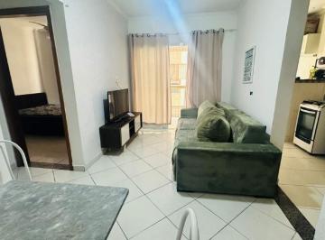Apartamento · 45m² · 1 Quarto · 1 Vaga · Apartamento Duplex Mobiliado 1 Dorm. c/ Varanda, 1 Vaga • Praia Grande (Aviação)