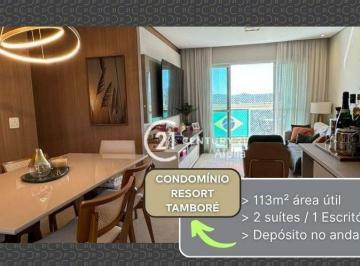 c1956a28ce66f10155657a69b5077778d2523d52 · Apartamento com 2 dormitórios à venda, 113 m² por R$ 1.690.000,00 - Tamboré - Santana de Parnaíba/SP