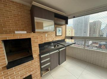 Apartamento · 127m² · 3 Quartos · 1 Vaga · Apartamento à venda na Praia Grande (Aviação) – 3 dorms, 1 suíte, churrasqueira