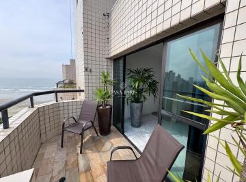 Apartamento · 120m² · 2 Quartos · 2 Vagas · Cobertura mobiliada à venda no Maracanã, Praia Grande, com 2 suítes e churrasqueira