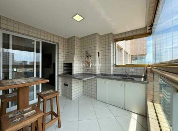 Apartamento · 66m² · 1 Quarto · 1 Vaga · Apartamento 1 Suíte na Praia Grande (Aviação) com Varanda Gourmet e Vista Mar