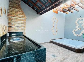 Casa · 115m² · 3 Quartos · 2 Vagas · Casa de alto padrão com 3 dormitórios à venda, 115 m² por R$ 998.000 - Caiçara - Praia Grande/SP