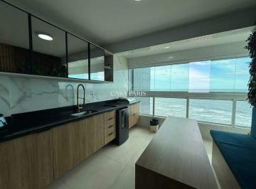 Apartamento · 114m² · 3 Quartos · 2 Vagas · Apartamento Frente com 3 Suítes, Varanda Gourmet e Vista Mar – Maracanã, Praia Grande
