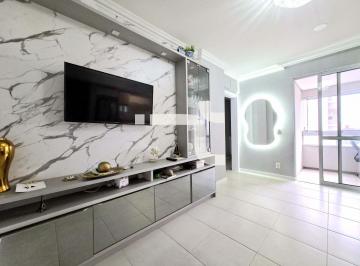 Apartamento · 70m² · 2 Quartos · 1 Vaga · Apartamento à venda em Barreiros, São José – 2 quartos, sacada com churrasqueira e área de lazer