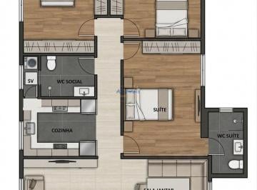 Apartamento · 82m² · 3 Quartos · 1 Vaga · 3 dorm na Ocian - só 269 mil - Praia Grande, SP