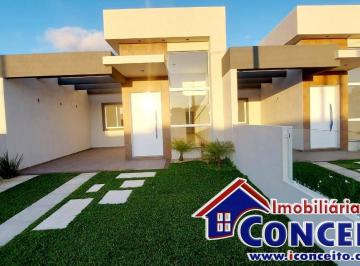 Casa · 90m² · 2 Quartos · 1 Vaga · G1038 - Excelente geminado em região de moradores no Centro de Imbé/RS