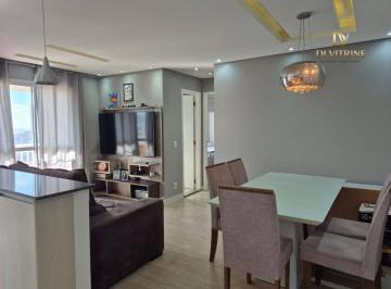 ecd4827ca12fd5cc0b2b55bddc5b5307adc40750 · Apartamento Condomínio Pateo Dona Tecla, 55m², 2 dormitórios, sala com 2 ambientes, sacada ampla com