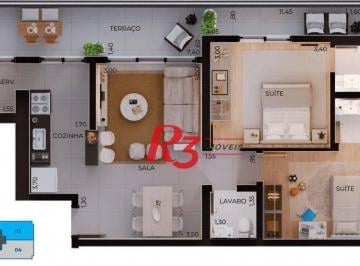 2bde21eabf4ad09b04d6cab7321c95b2e41bc603 · Apartamento com 2 dormitórios à venda, 84 m² por R$ 1.250.000,00 - Boqueirão - Santos/SP
