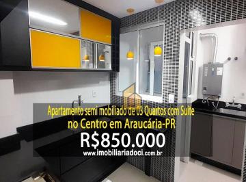 7c6dd6433f9ec72d0d61b6721b17f3769be2ad19 · Apartamento semi mobiliado de 03 Quartos com suíte no Centro em Araucária-PR  - A venda por R$850.00