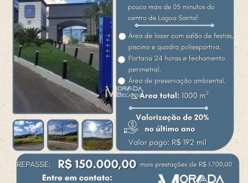 Terreno · Lote de 1.000m² REPASSE - no Condomínio Versailles Ville de France- Lagoa Santa-MG