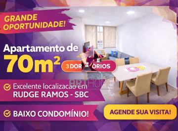 Apartamento · 70m² · 3 Quartos · 1 Vaga · Apartamento com 3 dormitórios e excelente localização em Rudge Ramos – São Bernardo do Campo