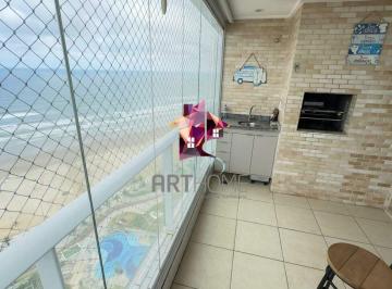Apartamento · 90m² · 3 Quartos · 2 Vagas · Apart. 3 Dormitórios com Vista para o Mar em Mirim, Praia Grande – Financia e Aceita Permuta