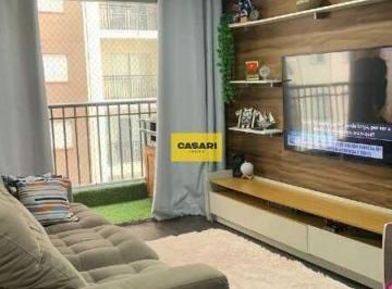 Apartamento · 73m² · 2 Quartos · 2 Vagas · Apartamento lindo, 3 quartos, varanda gourmet, 2 vagas, 73m2- Centro - Sbc, andar alto, varanda com 