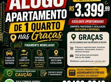 Apartamento de 1 quarto, Recife · Apartamento mobiliado- 1 quarto em aluguel em Graças