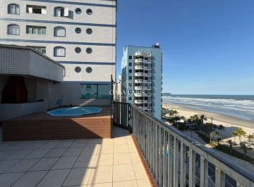 Apartamento · 320m² · 3 Quartos · 2 Vagas · Apartamento Duplex Mobiliado Frente | Praia Grande (Tupi) – 3 Dorms, 1 Suíte, Vista Mar