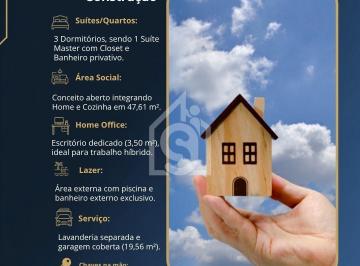 Casa · 156m² · 3 Quartos · 2 Vagas · Sua Casa Nova com a Sua Identidade – 3 Dorms (1 Suíte) com Piscina