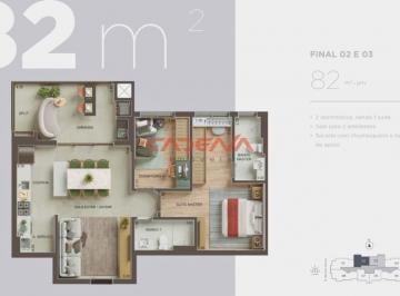 Apartamento · 82m² · 2 Quartos · 2 Vagas · Apartamento à venda no bairro Centro Cívico
