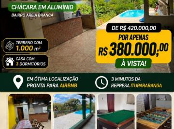 Rural de 3 quartos, Alumínio · VENDE-SE CHACARA NO BAIRRO AREIA BRANCA EM ALUMINIO-SP