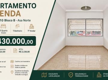 Apartamento de 1 quarto, Brasília · Apartamento 1 Quarto à Venda na Asa Norte CLN 410 | 46m² | Suíte | 1º Andar | Reformado