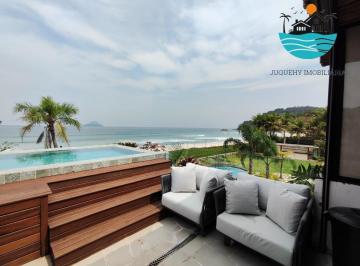 Foto 01 · Pé na Areia com Vista ao mar - A Venda ou Locação de Temporada - Juquehy com 4 suítes, lado direito,