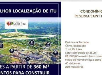 31ce8d272cbf494d663b67f70e83890073c4d9d7 · Terreno à venda, 360 m² por R$ 540.000 - Condomínio Reserva Saint Paul - Itu/SP