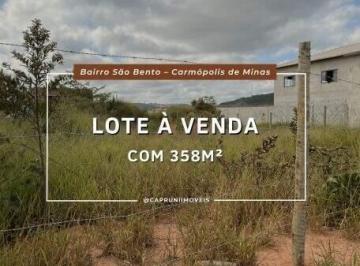Terreno · 358m² · Lote 05, Quadra E, à venda na Rua José Galdêncio de Lacerda, Bairro São Bento - Carmópolis de Minas