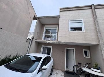 FACHADA · SOBRADO TRIPLEX MODERNO COM 3 QUARTOS, SUÍTE, ÁTICO E COZINHA PLANEJADA NO PINHEIRINHO – CURITIBA