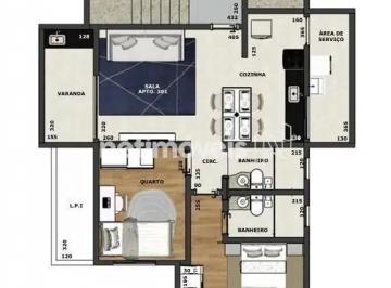 Apartamento · 61m² · 2 Quartos · 1 Vaga · Apartamento de 2 quartos à venda no Indaiá!