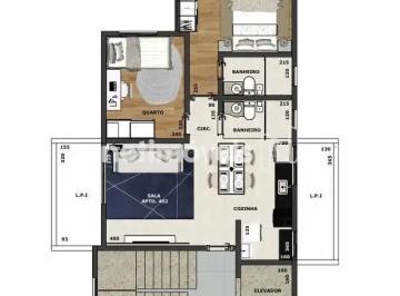 Apartamento · 51m² · 2 Quartos · 1 Vaga · Apartamento de 2 quartos à venda no Indaiá!