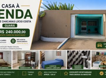 Casa de 3 quartos, Guará · Casa à Venda no Setor de Chácaras Lúcio Costa | Guará | 3 Quartos | Aceita Carro | R$ 240 Mil