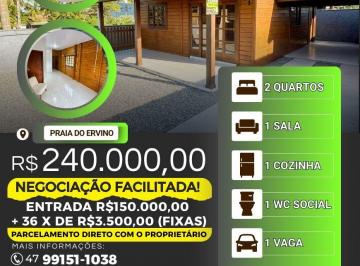 Casa de 2 quartos, São Francisco do Sul · Casa com possibilidade de Parcelamento localizada entre a Praia e a Lagoa