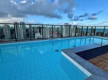 Apartamento · 26m² · 1 Quarto · 1 Vaga · Studio Moderno a 700m da Praia com Piscina na Cobertura – Boa Viagem, Recife/PE