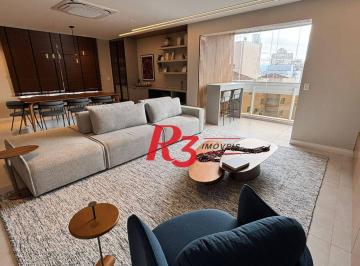 d993b25c8458e82e8b4390c5a39d4b29ddefef17 · Apartamento Mibiliado com 3 dormitórios para alugar, 214 m² por R$ 25.000/mês - Boqueirão - Santos/S
