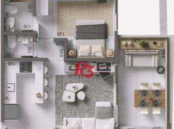 b8750c15bb4d13ec90e2f19315b3324d9655bece · Apartamento à venda, 58 m² por R$ 830.000,00 - Ponta da Praia - Santos/SP