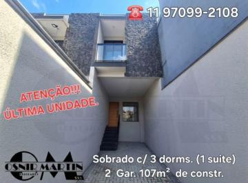 Casa de 3 quartos, São Paulo · Sobrado Novo à venda no Parque São Lucas, 3 dorms. (1 suíte), 107m², 2 gars., quintal.
