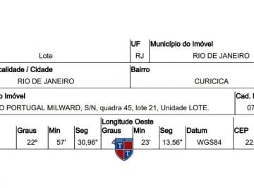 Foto 1 · R$ 560.704,09 - Terreno - RJ - RIO DE JANEIRO - CURICICA