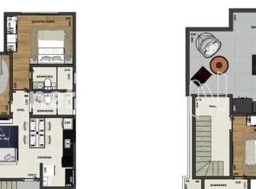 Apartamento · 98m² · 3 Quartos · 2 Vagas · Cobertura de 3 quartos à venda no indaiá!