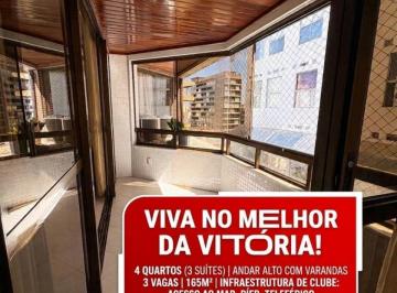 Apartamento · 165m² · 4 Quartos · 3 Vagas · Apartamento de Luxo com 4 quartos e 3 suítes na Vitória - Salvador-BA, 165m², lazer completo. Agende